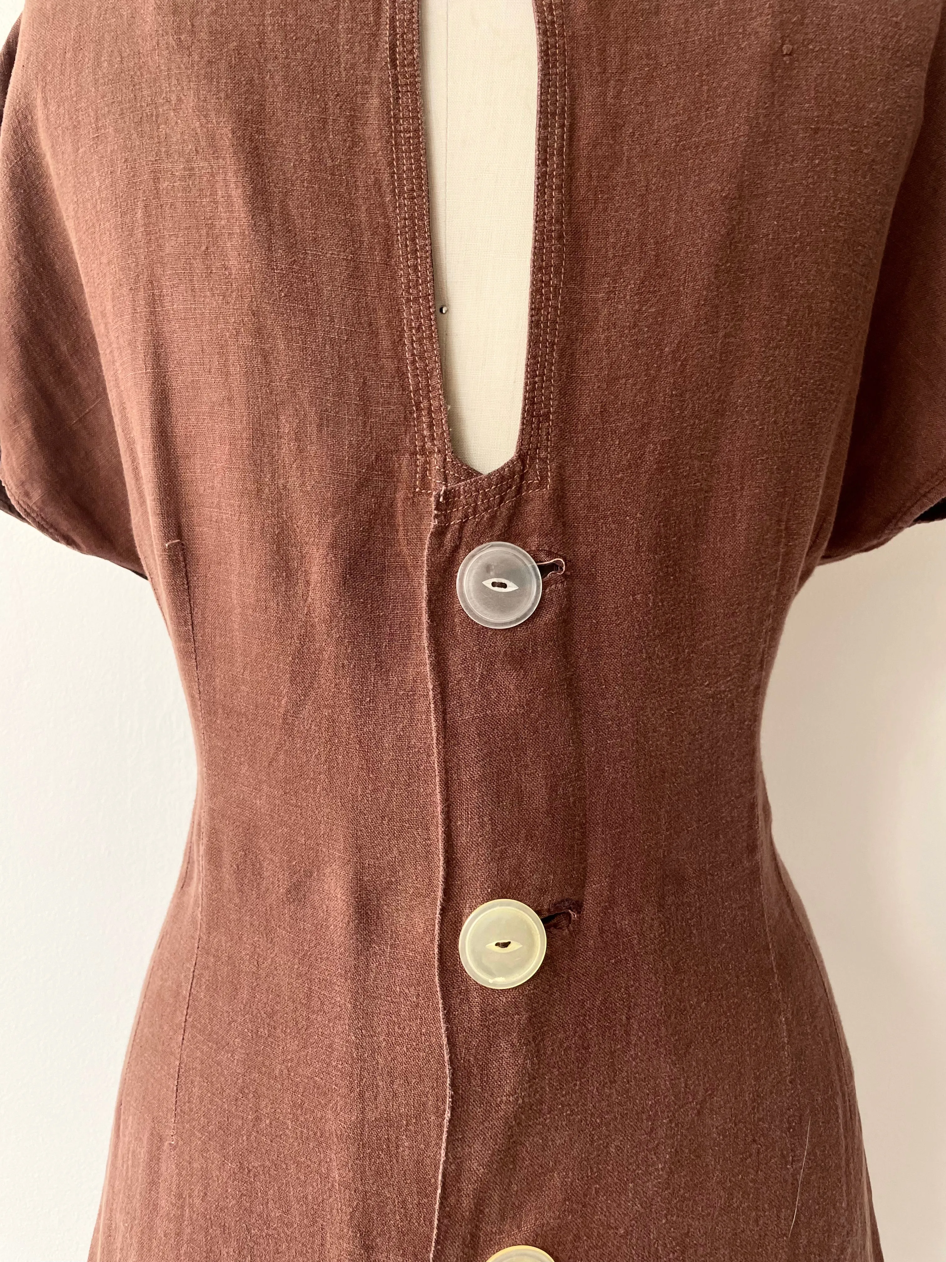 Olaya Linen Dress | 1930s