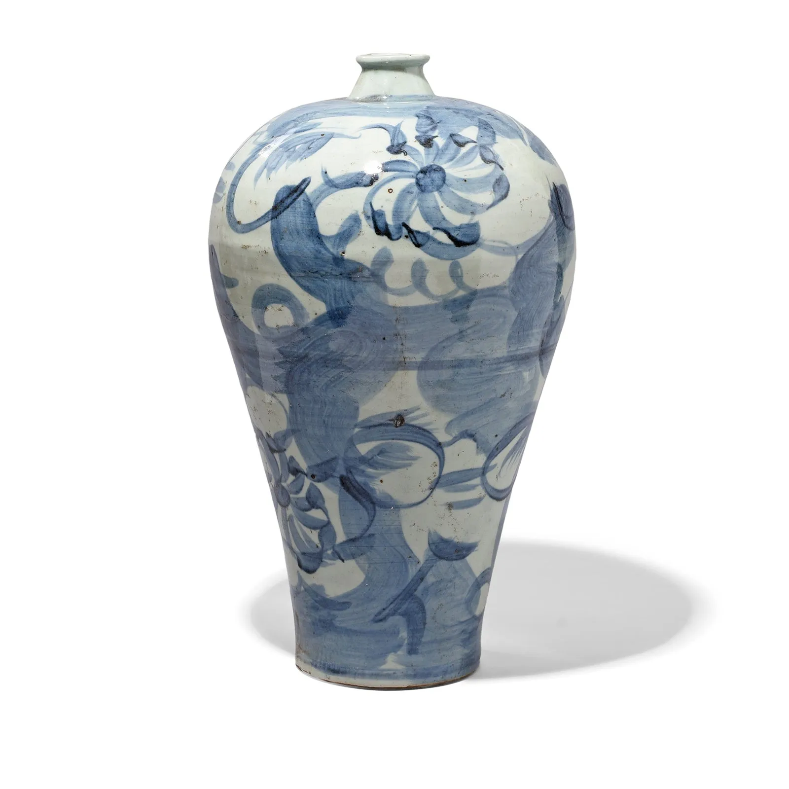 Provincial Style Blue & White Porcelain Meiping Vase