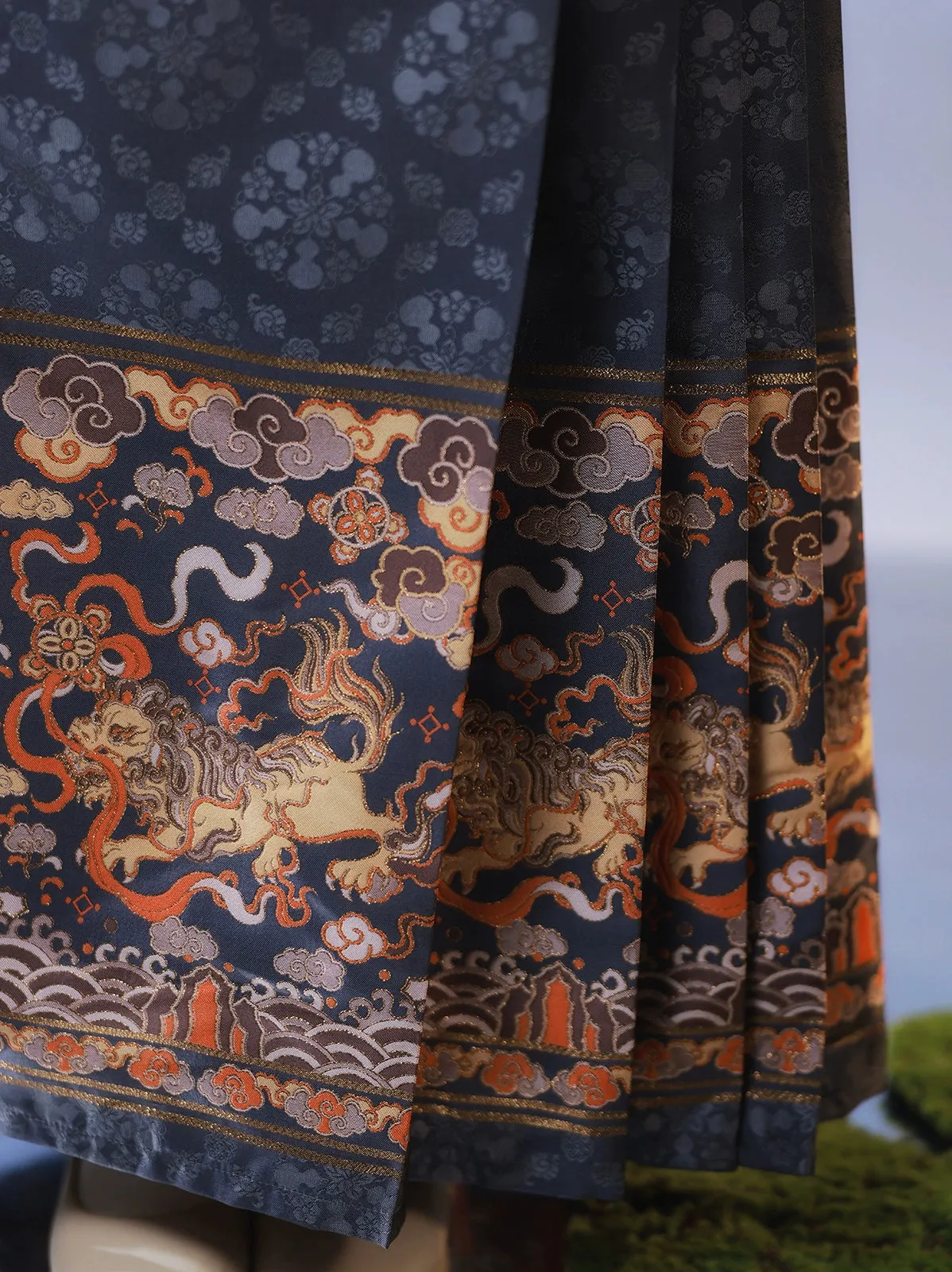 "狮子球" Ming-style Horse-face Hanfu Skirt