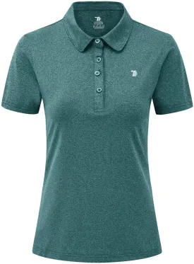 Rdruko Women's Golf Polo Shirts Short Sleeve Dry Fit Moisture Wicking Tennis Sports Casual Collared T Shirts