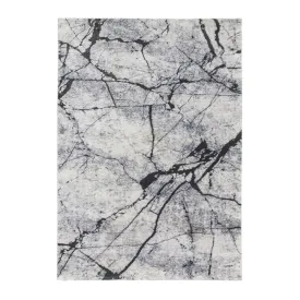Rococo Glacial Grey Modern Rug | Abstract Design