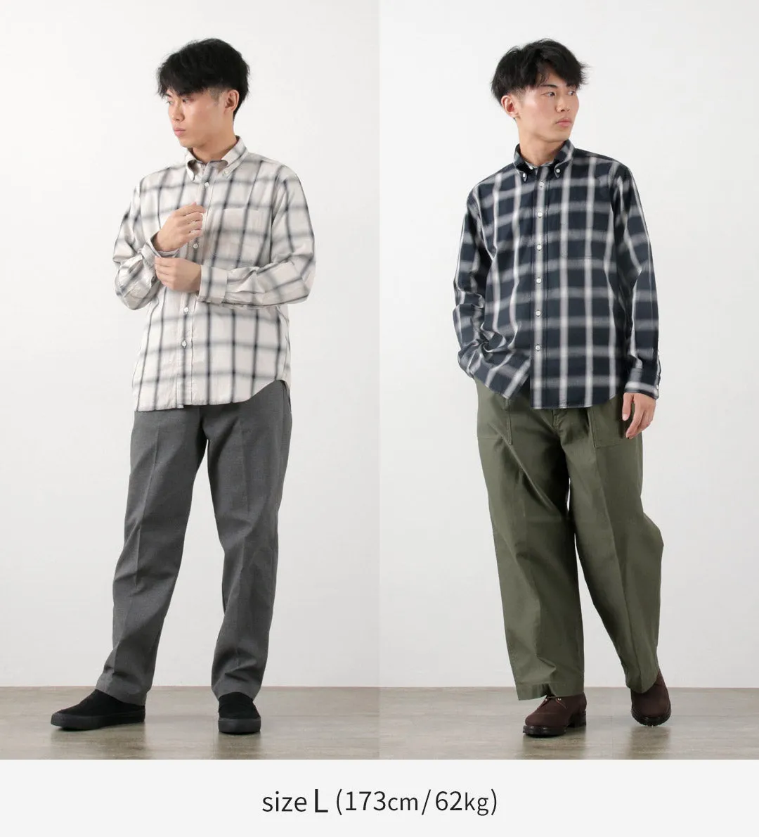 ROCOCO / Ombre Check Button Down Shirt Classic Fit