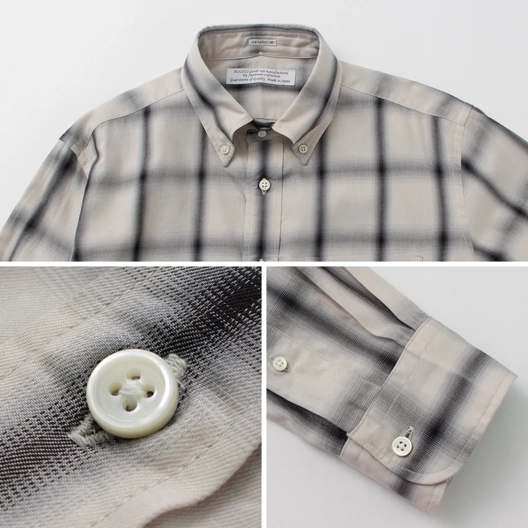 ROCOCO / Ombre Check Button Down Shirt Classic Fit