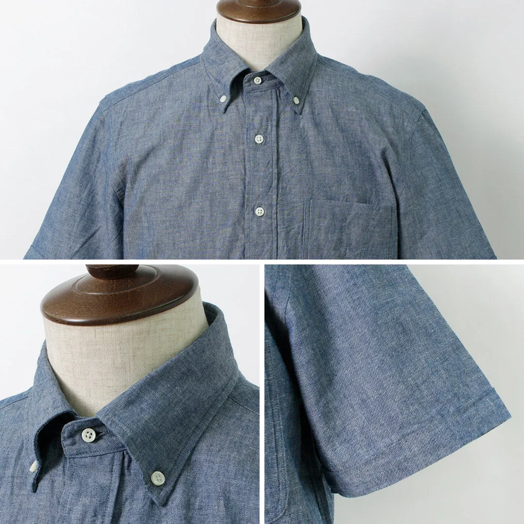 ROCOCO / Selvage Chambray S/S Button Down Shirt