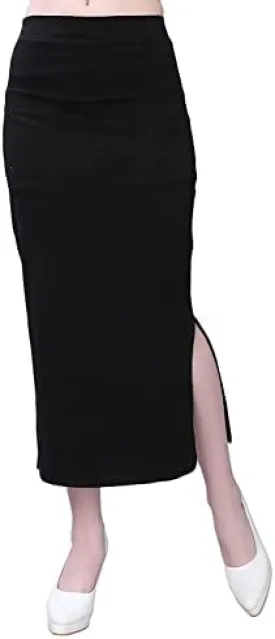 Slim Sari Shapewear,Petticoat,Skirts for Women, Cotton Blended Side Slits Shape Wear for Saree-113