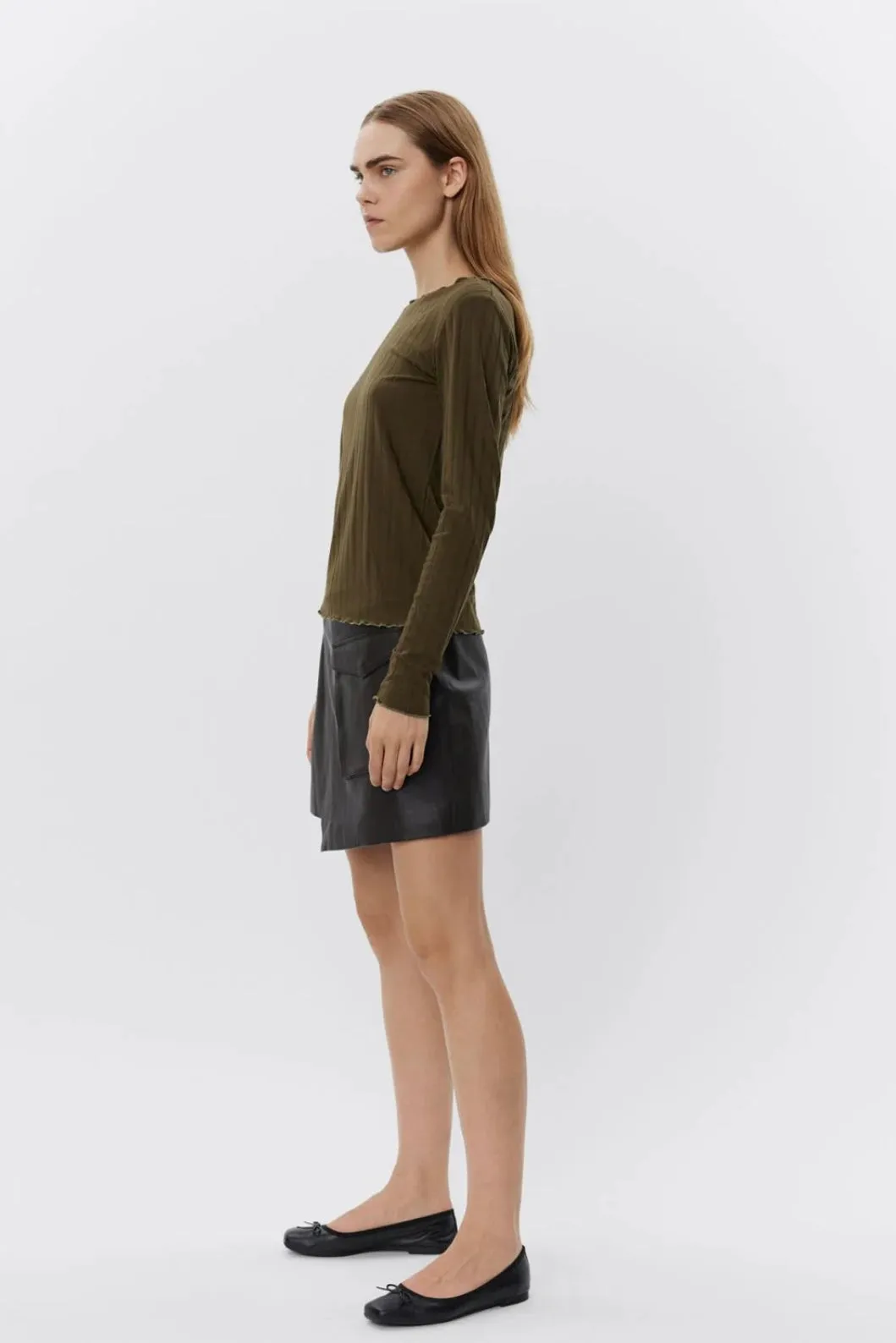 Sofie Schnoor - Short Wrap Leather Skirt