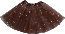 Sparkle Tutu Skirts for Women Fashion Lightweight Layered Dance Mini Skirt Elegant Princess Solid Color Ballet Skirt