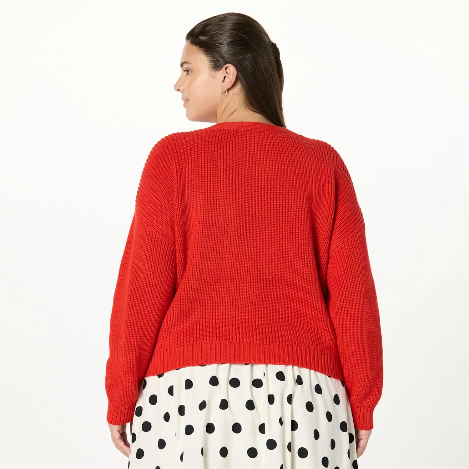The Drop Women's Standard Sari Cropped Button-Front Cardigan
