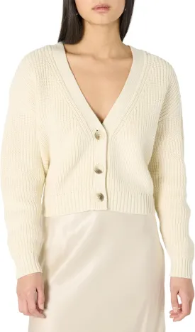 The Drop Women's Standard Sari Cropped Button-Front Cardigan
