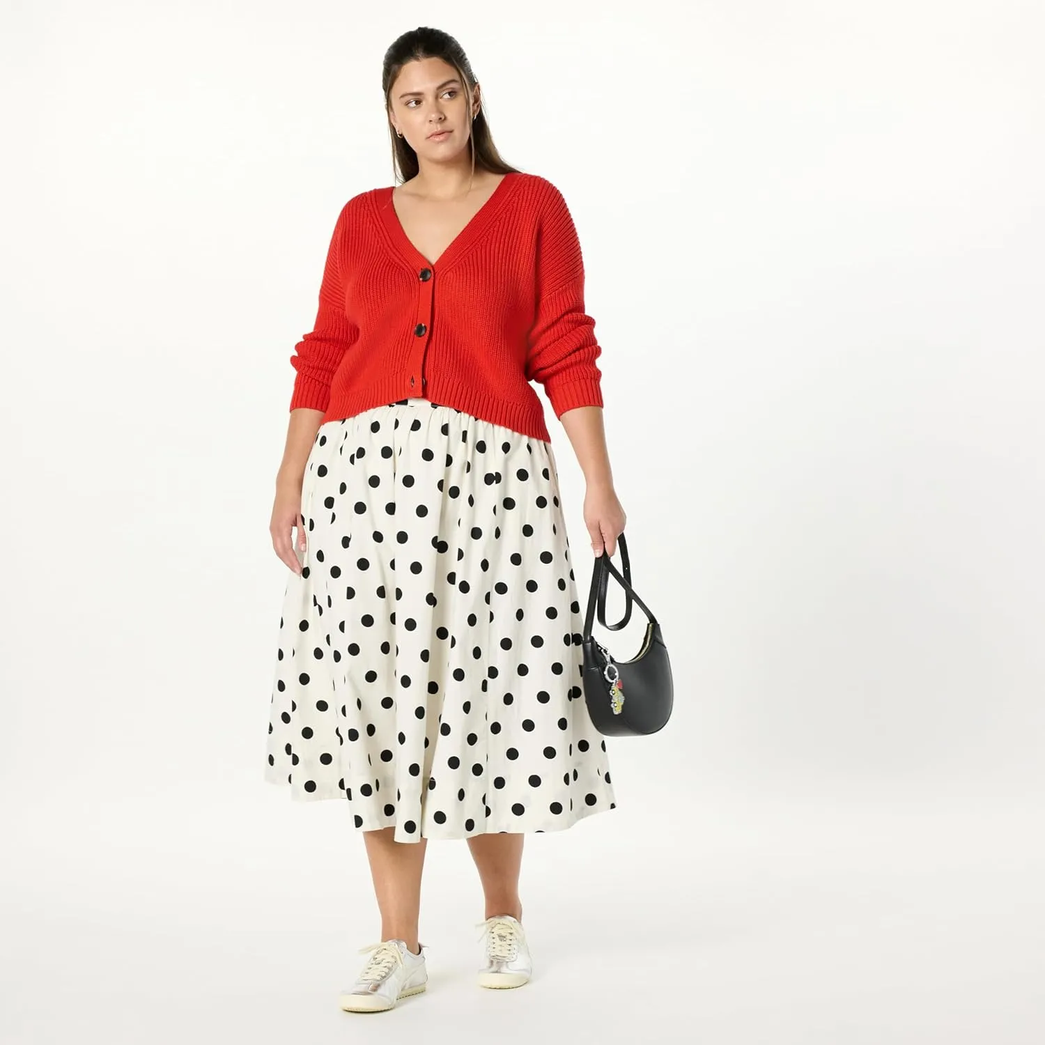 The Drop Women's Standard Sari Cropped Button-Front Cardigan