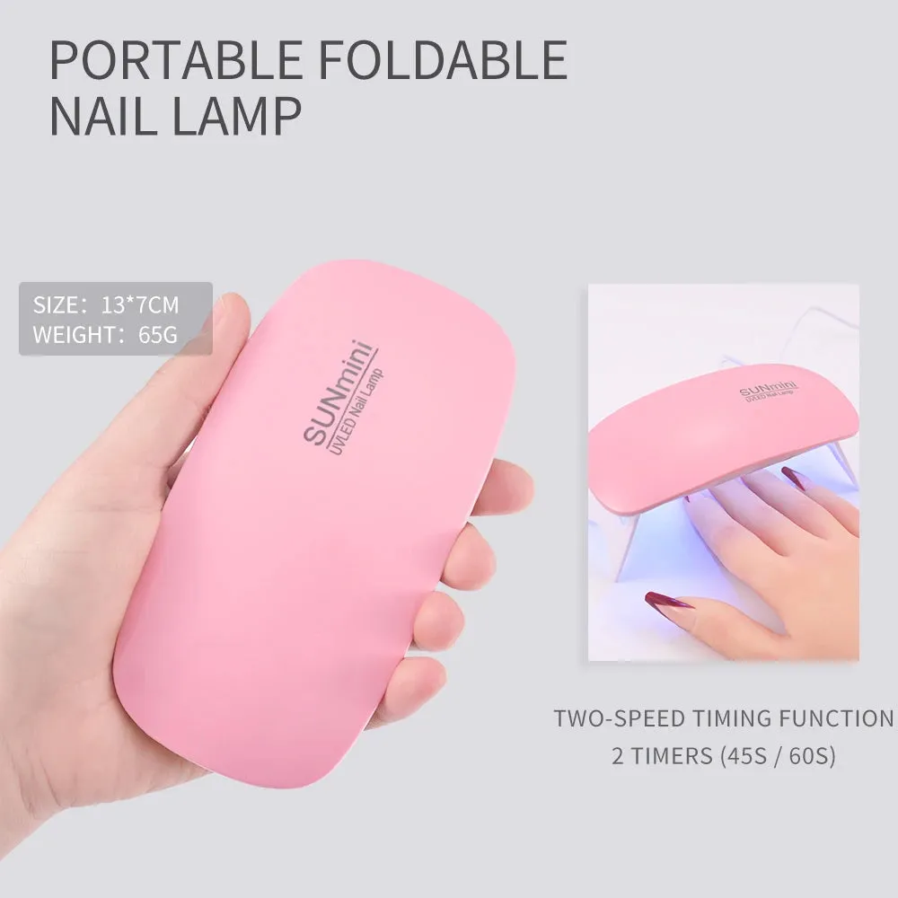 UV Nail Lamp Dryer Machine Portable USB Rechargeable UV LED Nail Quick Drying Light Handheld Manicure Lamp For Gel Varnish Tools