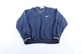 Vintage Reebok Embroidered Logo Blue Windbreaker Pullover