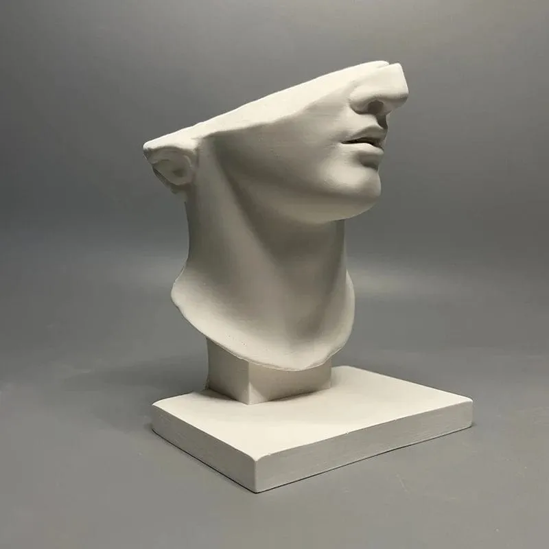 Vintage Roman Plaster Sculpture Nordic-Inspired Figurine