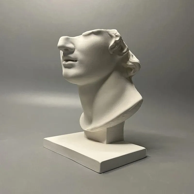 Vintage Roman Plaster Sculpture Nordic-Inspired Figurine
