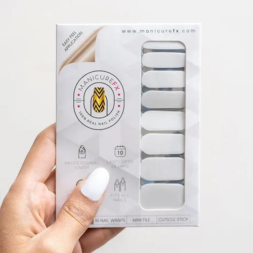 White Color Nails - Lonsdaleite Dıamond - Nail Wraps (Standard)