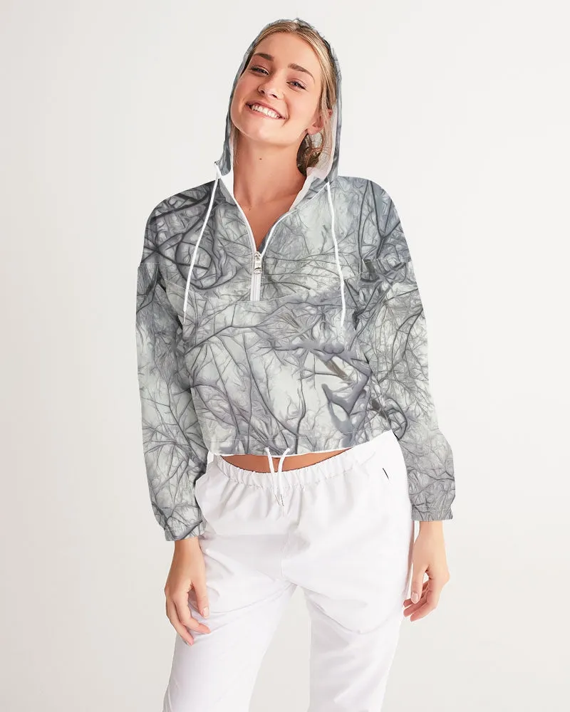 Winter's Silence Women's Cropped Windbreaker