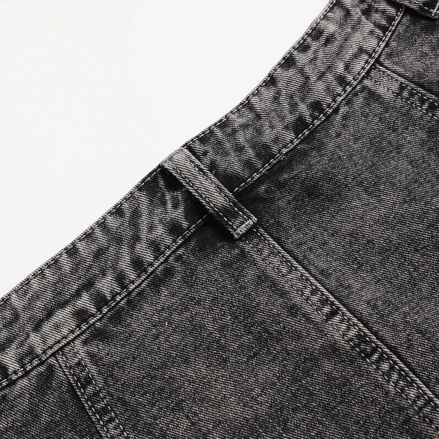Women's Denim Short Skirt Button with Pocket Mini Skirt