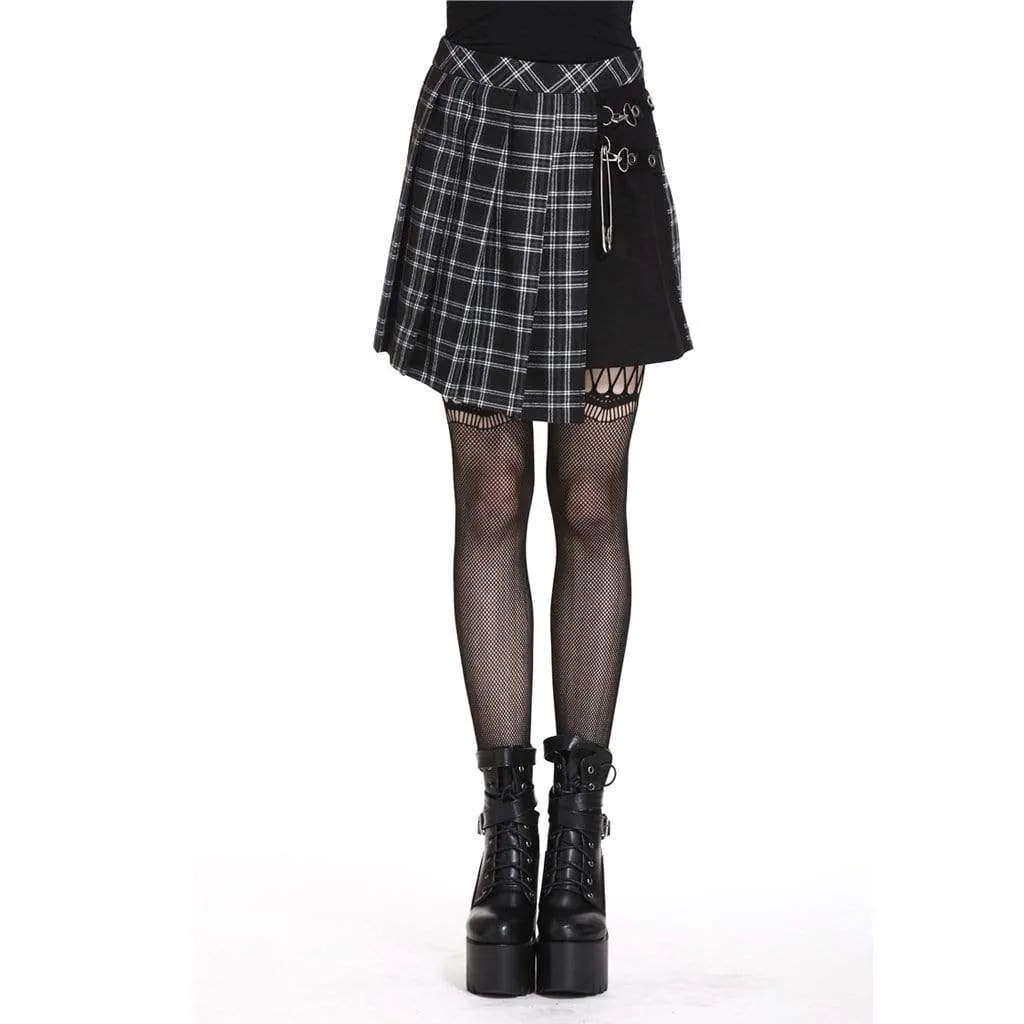 Women's Tartan Pleated Punk Skirt